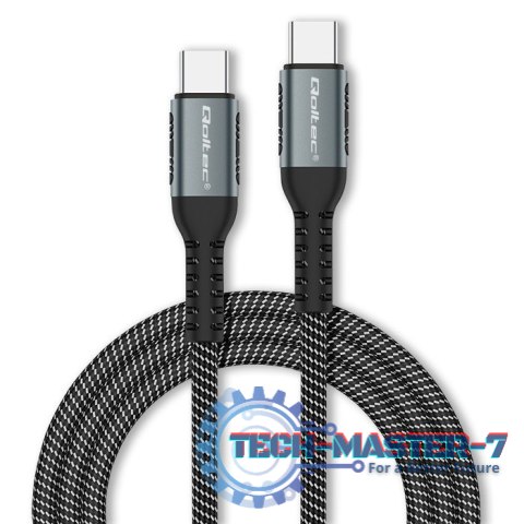 Kabel USB 2.0 typ C | USB 2.0 typ C 100W | QC 3.0 | PD | 1m | Czarny Kabel USB 2.0 typ C | USB 2.0 typ C 100W | QC 3.0 | PD | 1m | Czarny