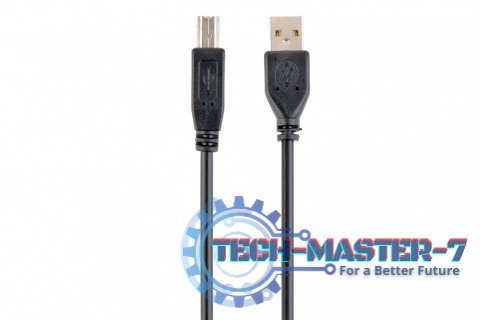 Kabel USB 2.0 typu AB AM-BM 1.8m czarny Kabel USB 2.0 typu AB AM-BM 1.8m czarny