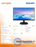 Monitor 23.8 243V7QJABF IPS HDMI DP Głośniki
