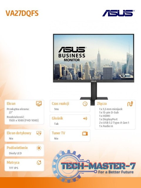 Monitor 27 cali VA27DQFS IPS HDMI DP 100Hz Monitor 27 cali VA27DQFS IPS HDMI DP 100Hz
