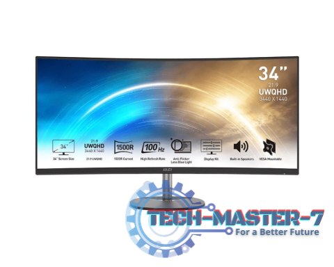 Monitor MSI 4719072960964 (34" /VA /100Hz /3440 x 1440 /Czarny) Monitor MSI 4719072960964 (34" /VA /100Hz /3440 x 1440 /Czarny)