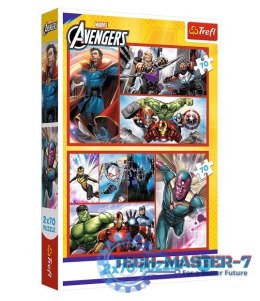 Puzzle 2x70 elementów Avengers Zostań bohaterem