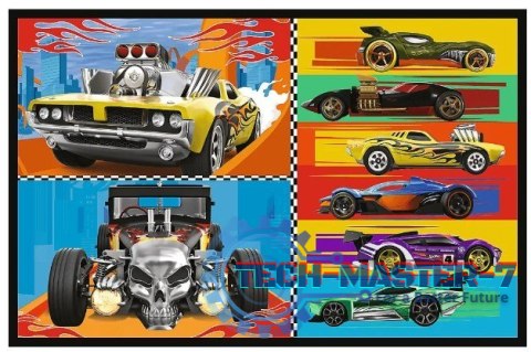 Puzzle 2x70 elementów Hot Wheels Samochodziki Puzzle 2x70 elementów Hot Wheels Samochodziki