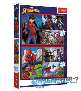 Puzzle 2x70 elementów Spiderman Pajęcze historie