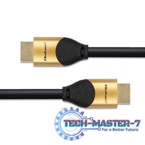 Kabel HDMI v2.1 Ultra High Speed 8K | 60Hz | 30AWG | 1m Złoty Kabel HDMI v2.1 Ultra High Speed 8K | 60Hz | 30AWG | 1m Złoty