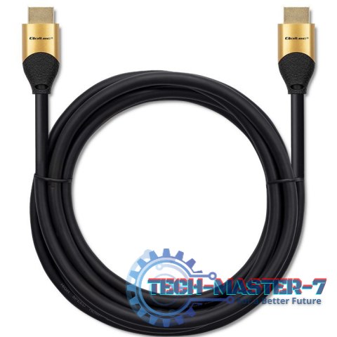 Kabel HDMI v2.1 Ultra High Speed 8K | 60Hz | 30AWG | 1m Złoty Kabel HDMI v2.1 Ultra High Speed 8K | 60Hz | 30AWG | 1m Złoty