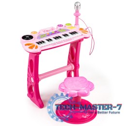 Keyboard organki pianinko z mikrofonem mp3 różowe MULTISTORE