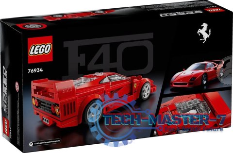 Klocki Speed Champions 76934 Supersamochód Ferrari F40 Klocki Speed Champions 76934 Supersamochód Ferrari F40