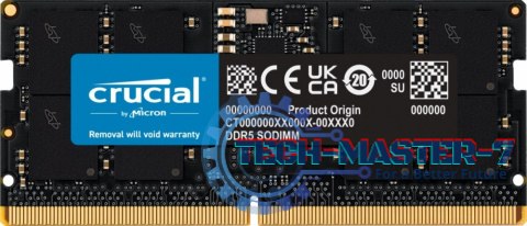 Pamięć CRUCIAL (SODIMM/DDR5/24 GB/5600MHz/46CL/SINGLE) Pamięć CRUCIAL (SODIMM/DDR5/24 GB/5600MHz/46CL/SINGLE)
