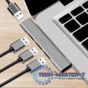 Smukły HUB USB-C do 1x USB-A 3.0 3xUSB-A 2.0