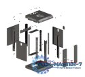Szafa instalacyjna rack wisząca 10 cali 9U 300x300 czarna