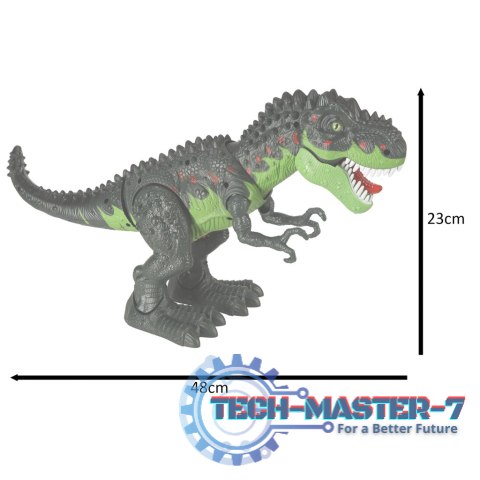 Dinozaur T-REX elektroniczny chodzi ryczy zielony Dinozaur T-REX elektroniczny chodzi ryczy zielony