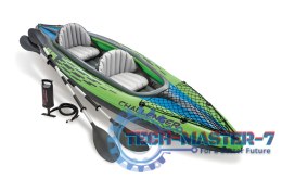 Kajak dmuchany Challenger K2 dla 2 osób wiosła pompka pokrowiec INTEX 68306 INTEX