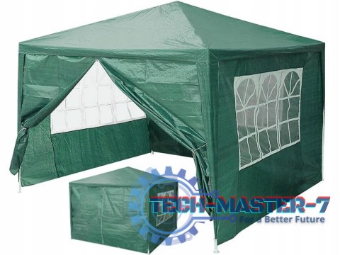 Namiot pawilon ogrodowy handlowy 3x3 m 4 ścianki zielony MultiGarden MultiGarden Namiot pawilon ogrodowy handlowy 3x3 m 4 ścianki zielony MultiGarden MultiGarden