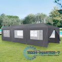 Namiot pawilon ogrodowy handlowy 3x9 m 8 ścianek szary MultiGarden MultiGarden
