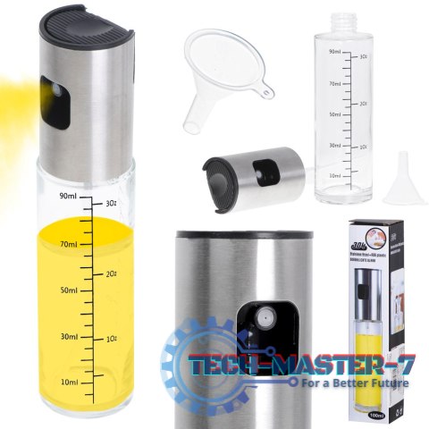 Spryskiwacz do oleju oliwy dozownik w sprayu ze skalą 100ml Spryskiwacz do oleju oliwy dozownik w sprayu ze skalą 100ml