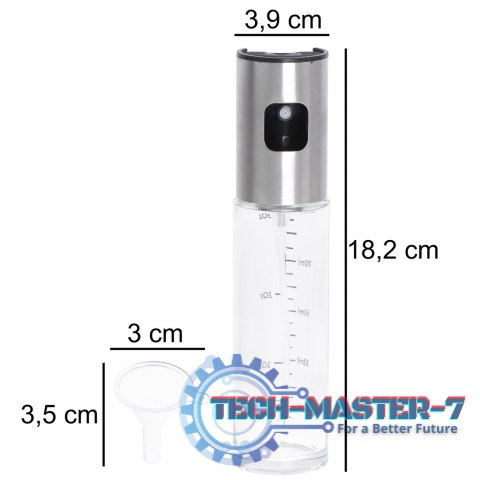 Spryskiwacz do oleju oliwy dozownik w sprayu ze skalą 100ml Spryskiwacz do oleju oliwy dozownik w sprayu ze skalą 100ml