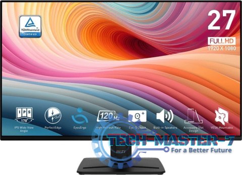 Monitor MSI PRO MP271A E2 (27" /IPS /120Hz /1920 x 1080 /Czarny)