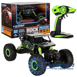 Samochód zdalnie sterowany na pilota RC Rock Crawler HB 2,4GHz 1:18 zielony