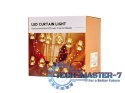Lampki LED kurtyna kule wiszące świąteczne choinkowe 3m 108LED ciepły biały