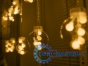 Lampki LED kurtyna kule wiszące świąteczne choinkowe 3m 108LED ciepły biały