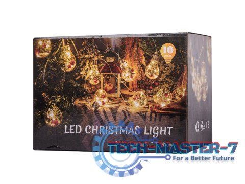 Lampki LED łańcuch na baterie kurtyna lampki choinkowe świąteczne kule z dekoracją 3m 50LED ciepły Lampki LED łańcuch na baterie kurtyna lampki choinkowe świąteczne kule z dekoracją 3m 50LED ciepły