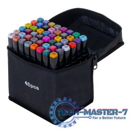 Markery dwustronne mazaki alkoholowe w etui 48 + podstawka