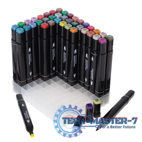Markery dwustronne mazaki alkoholowe w etui 80 + podstawka Markery dwustronne mazaki alkoholowe w etui 80 + podstawka