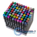 Markery dwustronne mazaki alkoholowe w etui 80 + podstawka