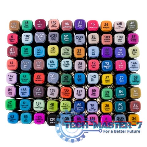 Markery dwustronne mazaki alkoholowe w etui 80 + podstawka Markery dwustronne mazaki alkoholowe w etui 80 + podstawka