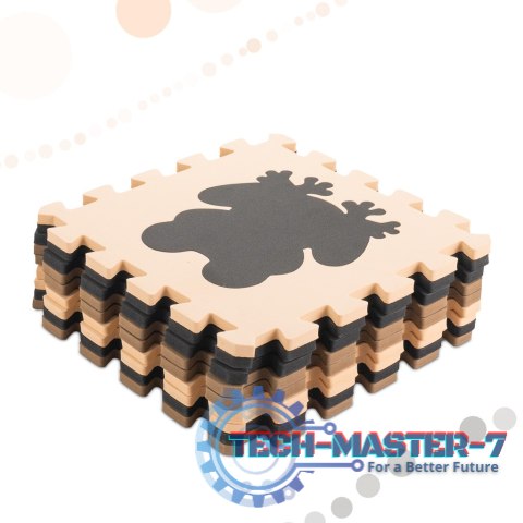 Mata edukacyjna piankowa puzzle beż 85 x 85 cm 9 elementów Mata edukacyjna piankowa puzzle beż 85 x 85 cm 9 elementów