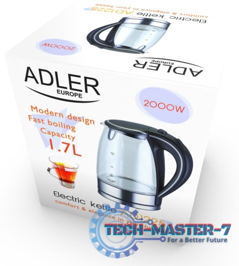 Czajnik ADLER AD 1225 (1.7L /2000W /Stalowo-czarny ) Czajnik ADLER AD 1225 (1.7L /2000W /Stalowo-czarny )