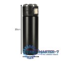 Kubek bidon termiczny z ustnikiem termos LED 420ml czarny