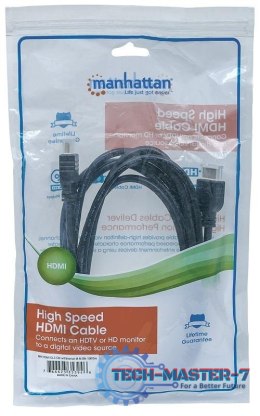 MANHATTAN HDMI (męski) - HDMI (męski) 3 m 3m /s1x HDMI (wtyk) 1x HDMI (wtyk)