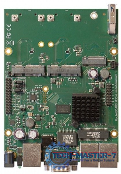 MIKROTIK RBM33G ROUTERBOARD 2X CPU CORE, 880MHZ, 256MB, 3XGE, 2XMINIPCI, 1XUSB 3.0, MICROSD, M.2 SLOT