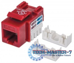 Moduł Keystone Cat6 UTP RJ45 zaciskany czerwony