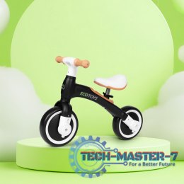 Rowerek biegowy z pedałami - treningowy kółka boczne 3w1 czarny ECOTOYS ECOTOYS