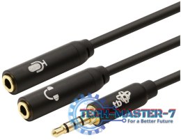 TB AKTBXAJ0P2J030B 0.3m /s1x MiniJack 3.5 mm (wtyk) 2x MiniJack 3.5 mm (gniazdo)
