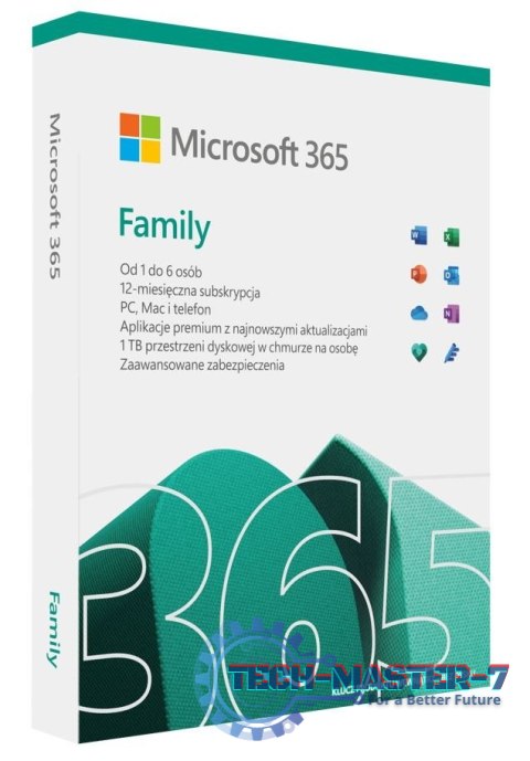 365 Family PL 1 rok Polska 6 USER MICROSOFT 6GQ-01593
