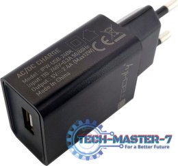 Ładowarka TECHLY IPW-USB-24BK(1x USB Typ A\2400mA\5V)