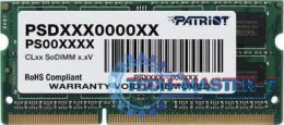 Pamięć PATRIOT (SODIMM/DDR3/4 GB/1600MHz/1.35V/11CL/SINGLE)