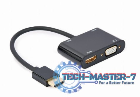 Adapter GEMBIRD A-HDMIM-HDMIFVGAF-01 HDMI - HDMI/VGA/Audio