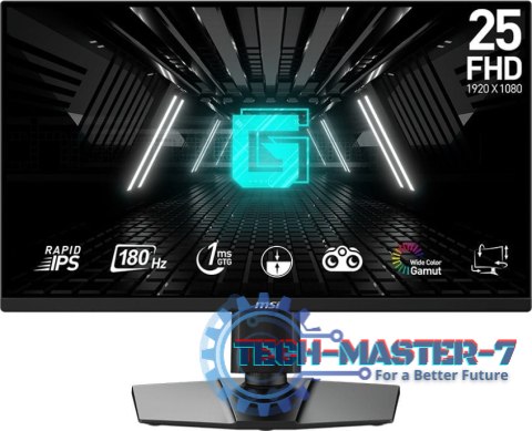 Monitor MSI G255PF E2 (24.5" /Rapid IPS /180Hz /1920 x 1080 /Czarny) Monitor MSI G255PF E2 (24.5" /Rapid IPS /180Hz /1920 x 1080 /Czarny)