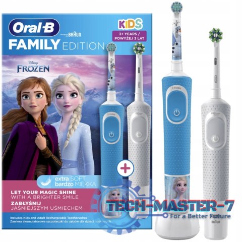 Szczoteczka do zębów ORAL-B D100.413 Sens White + D100.413 Kids Szary Szczoteczka do zębów ORAL-B D100.413 Sens White + D100.413 Kids Szary