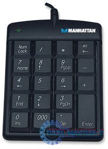 Klawiatura Przewodowa MANHATTAN Numeric Keypad USB Czarny