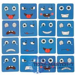 Gra edukacyjne wyzwania nauka emocji klocki drewniane