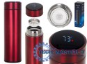 Kubek bidon termiczny termos smart LED 500ml bordowy