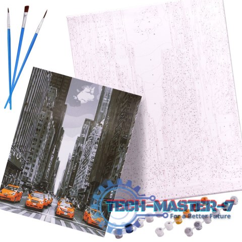 Malowanie po numerach obraz 40x50cm ulica New York Malowanie po numerach obraz 40x50cm ulica New York