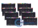 Markery dwustronne alkoholowe w etui 80 sztuk