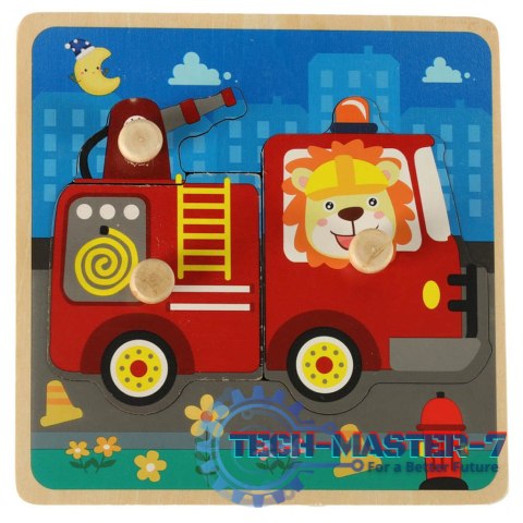 Puzzle drewniane sorter układanka straż pożarna Puzzle drewniane sorter układanka straż pożarna